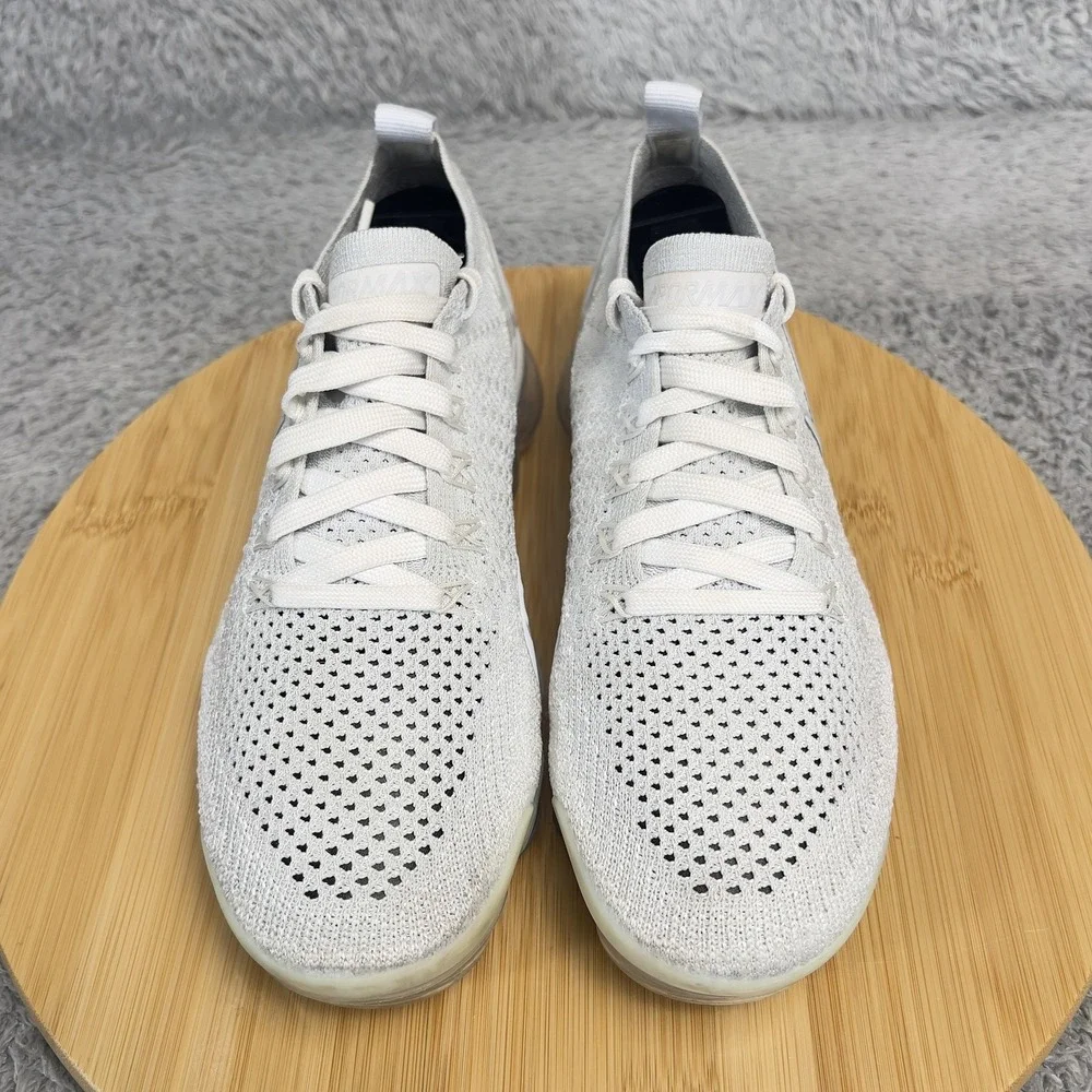 Nike Air VaporMax Flyknit 2 Shoes Womens 6 White Running Cushioned 942843-105